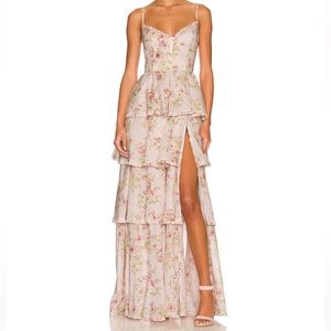 V. Chapman Caterina dress in Pink Rose Print